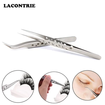 

1 PCS Precise Flower Tweezers for Eyebrows Eyelash Extension High Precision Anti Acid Tweezers Makeup Mobile phone repair Tools