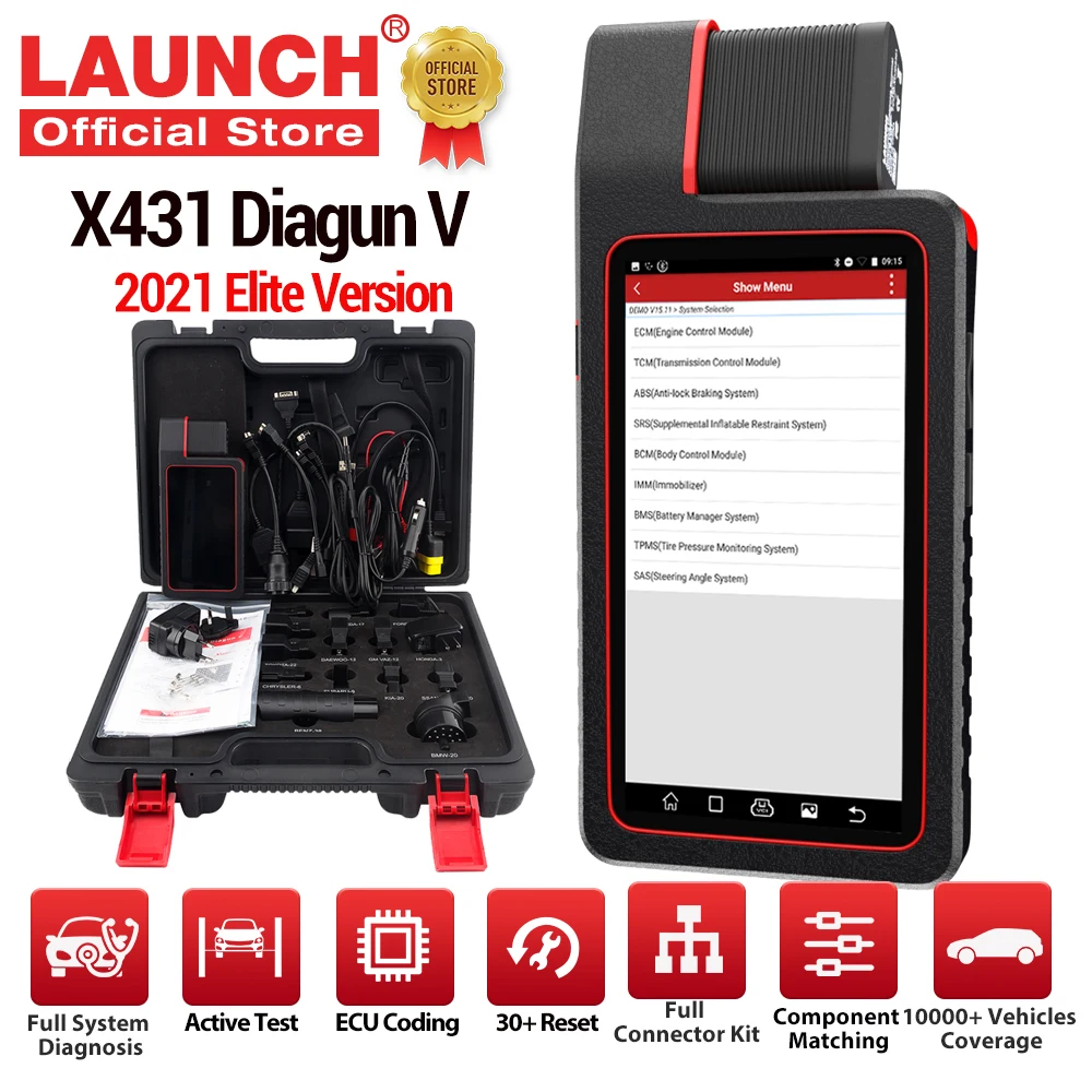 Диагностический инструмент LAUNCH X431 для автомобиля сканер полной системы Diagun V