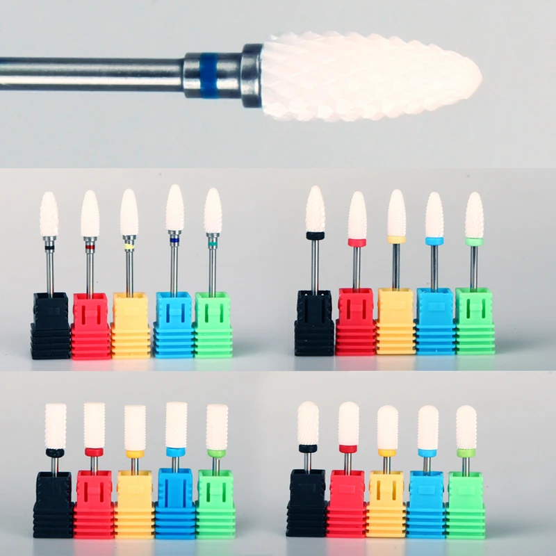 

1pcs Ceramic Milling Cutter For Manicure Nail Drill Bits Cutters For Manicure Machine Electric Nail Files Mills Cutter