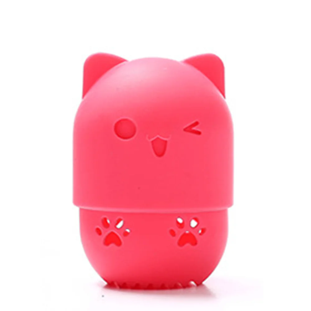 Beauty Egg Storage Box Dust-proof Silica Gel Portable Breathable Makeup Tools V9-Drop - Цвет: Red