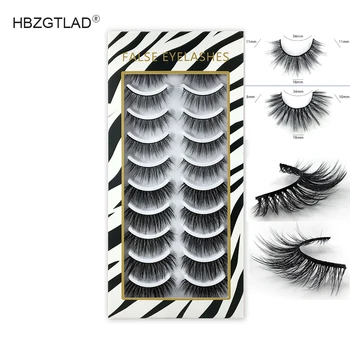 

NEW 10 Pairs 3D Mink Eyelashes Natural Volume Lashes False Eyelashes Makeup Eyelashes Extension Cruel-free Mink Lashes Cils