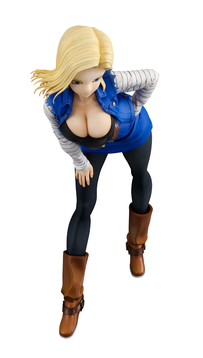 Модель из мультфильма, семь Dragon Ball Z Dragon Ball Детский жакет из денима для девочки; киборг 18 № 1 поколения искусственный человеческий в штучной упаковке Гараж Комплект