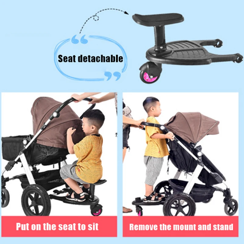

Trailing Small Tail Car Double Big Child Baby Stroller Second-child Artifact Auxiliary Pedal Slippery Travel FOU99