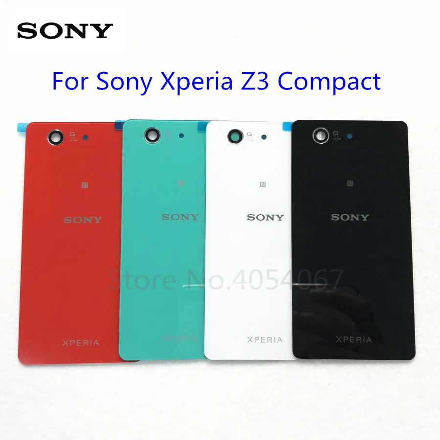 Задняя стеклянная Задняя панель для телефона батарея Дверь для Sony Xperia Z3 Compact mini D5803 D5833 M55W запасные части задняя дверь Чехол