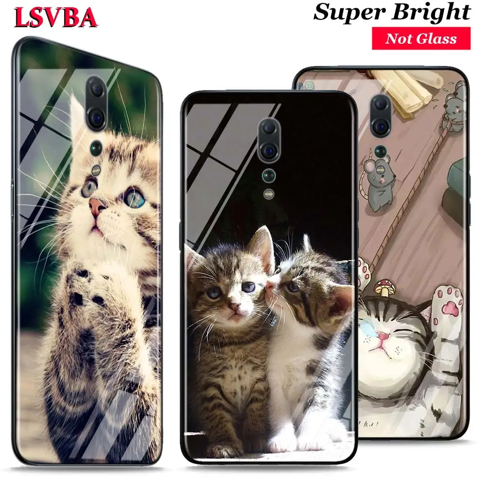 

Sleeping Kitten Cat for OPPO Reno Z 10X Zoom F11 F9 F7 F5 A7 R9S R17 Realme 2 C2 K3 Pro Super Bright Glossy Phone Case Cover