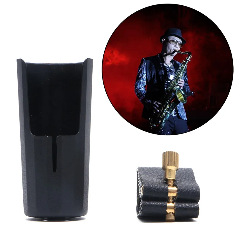 

Artificial Leather E flat Clarinet Mouthpiece Ligature Clarinet Saxophones Cap Q6PB