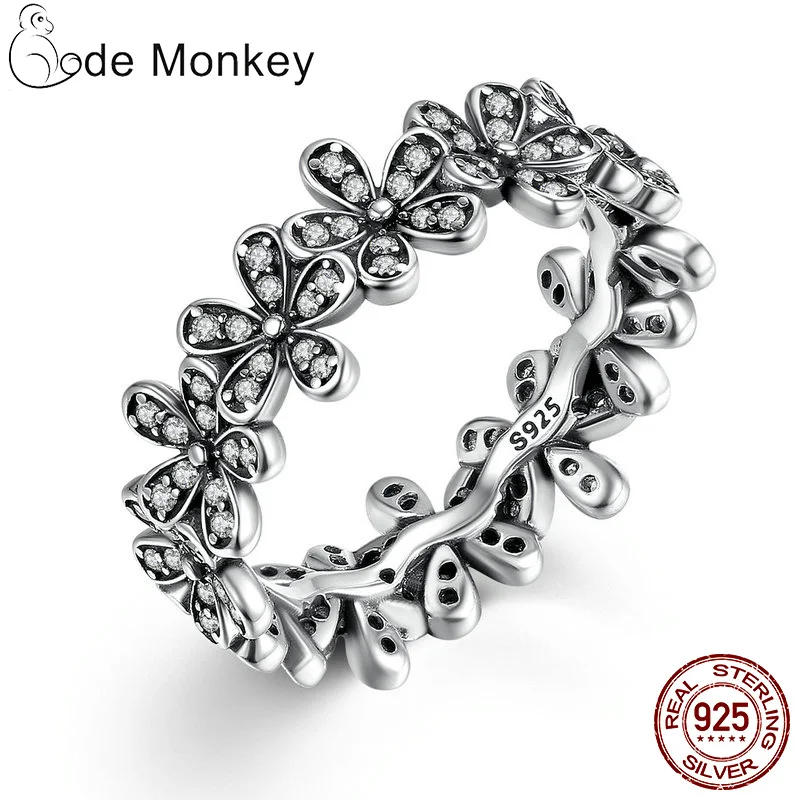 CodeMonkey, 925 пробы, серебряные кольца, опт, популярные, цветок, счастливчик, кольца для женщин, изготовление ювелирных изделий, Dorpshipping R7220