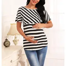 Vetement femme, Женские топы для беременных, одежда для кормящих, полосатый топ для кормления грудью, футболка, блузка, одежда ropa de mujer
