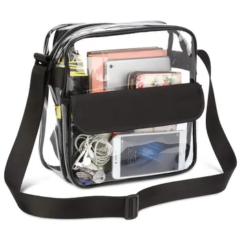 

Transparent PVC Shoulder Messenger Bag Travel Gym Beach Bag Storage Bag Anti Theft Crossbody Bags Large Capacity Bag 2020 New