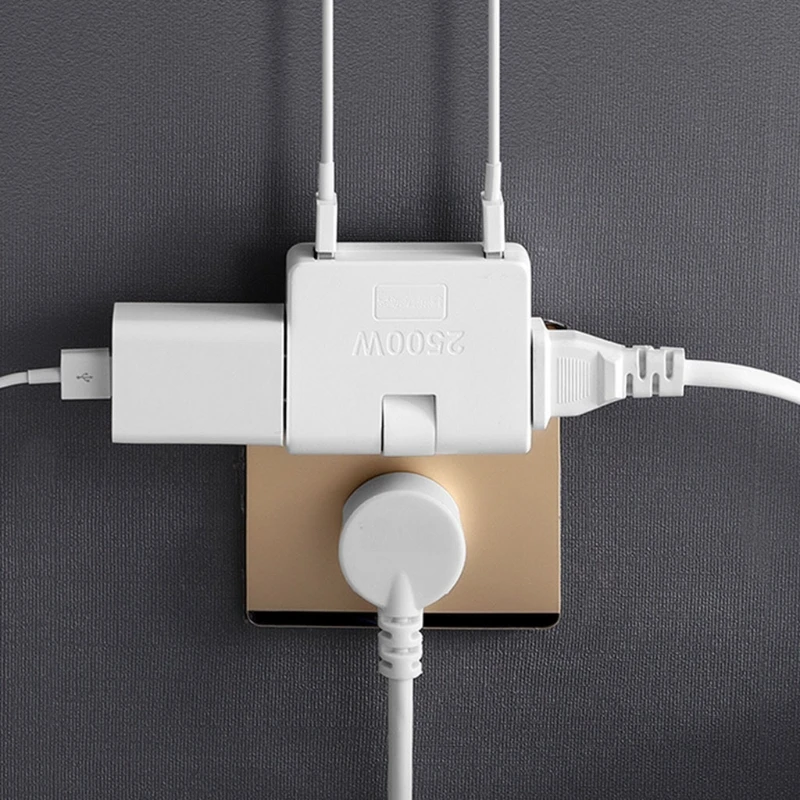 Extension Plug USB Adapter 180 Degree 2-prong Socket Converter US Plug 1 to 3/4 Ways Power Socket power plug adapter power socket adapter conversion plug plug conversion socket universal socket adapter