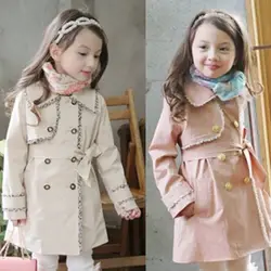 Детское пальто, новинка 2019 года, весенне-Осенняя детская одежда, ветровка с бахромой для маленьких девочек, однотонная хлопковая куртка, CA111