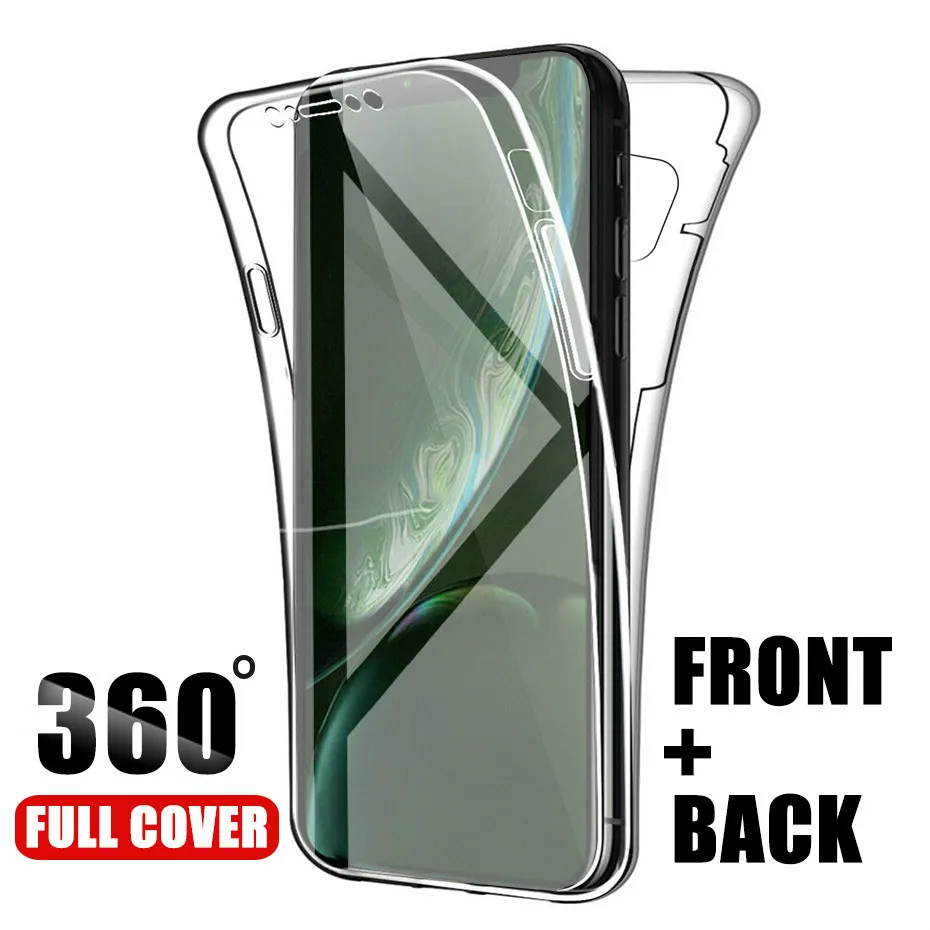 360 двойной силиконовый чехол для телефона Samsung Galaxy S20 Ultra S10 S9 S8 Plus S7 Edge A51 A71 Note 10 Pro 9 8