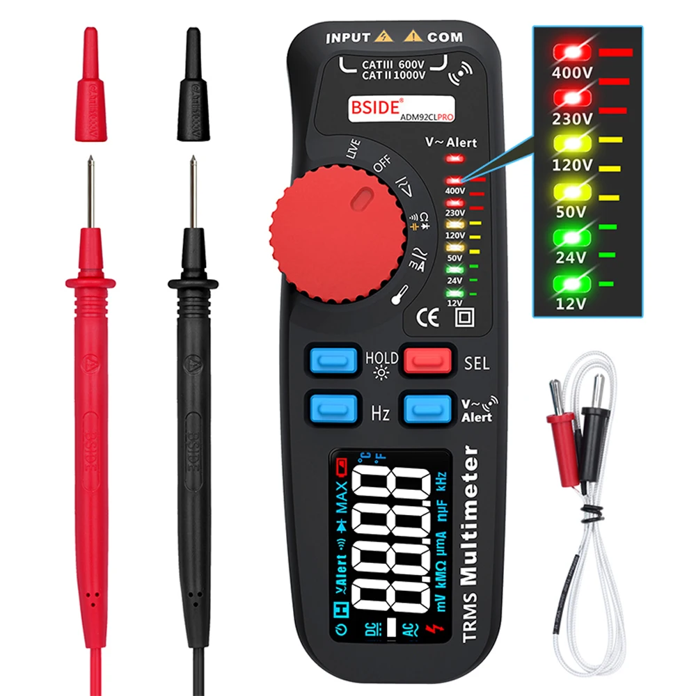 

ADM92CL PRO Color LCD Display Portable Dual Mode Multimeter Frequency Meter AC/DC Voltage Current Capacitance