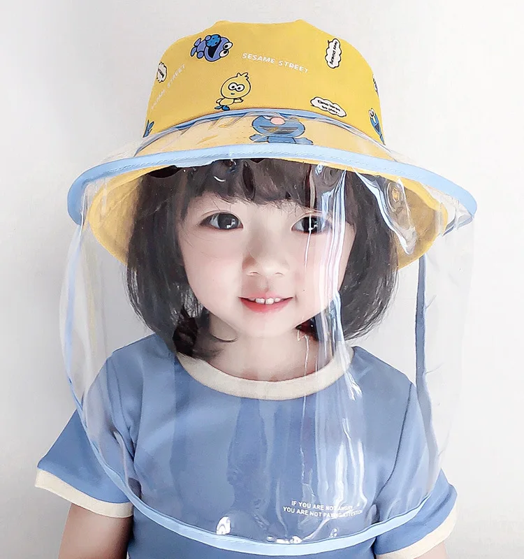 

2020 Children's Korean Version of The New Cute Anti-spray Protective Cap Windproof Removable Multi-functional Fisherman Hat