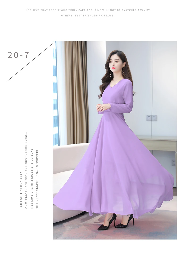 Autumn Winter Vintage Chiffon Boho Midi Dress 2020 4XL Plus Size Sexy Casual Maxi Dresses Women Party Long Sleeve Black Vestidos