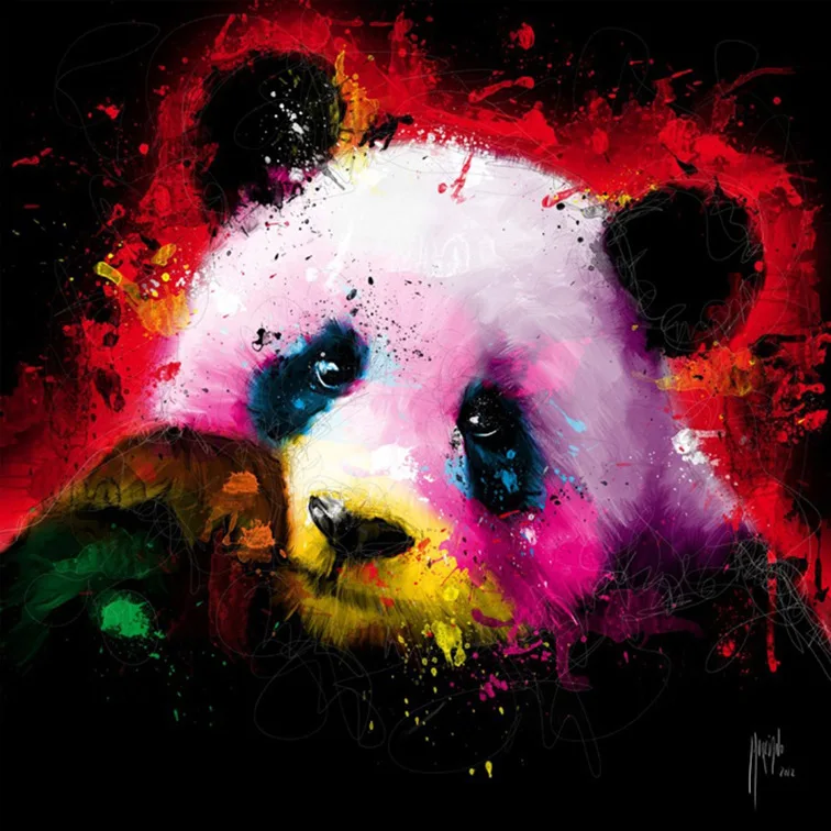 

5D DIY Diamond Painting Full of Crystals Color Panda Foreign Trade Style Manufacturers Direct Selling Rhinestone Cross Stitch Br