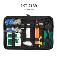 Pince multifonction domestique 2k – 2169, 10 pièces, câblage de tête de cristal, Kit de testeur de pinces de câble à trois usages, outil matériel