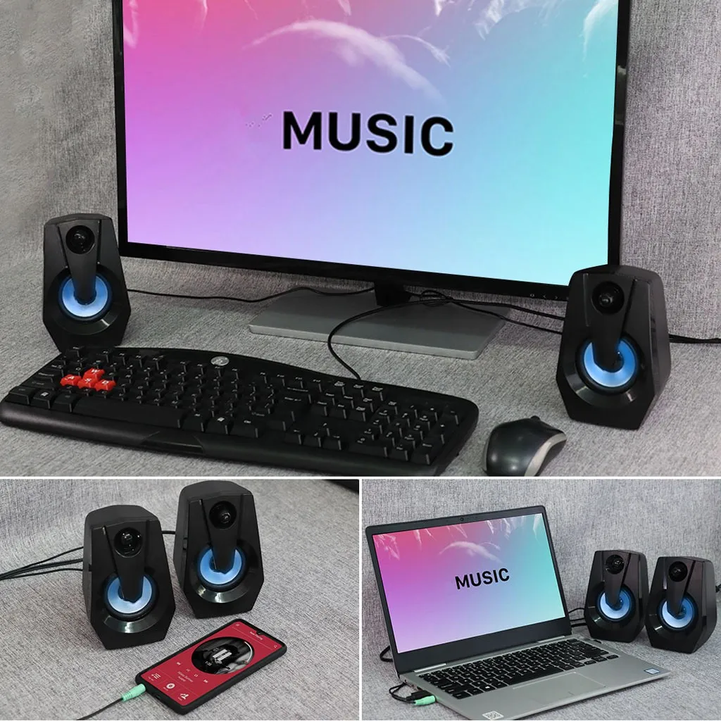 Портативный мини USB 2,0 Динамик s PC Динамик s для настольного компьютера стерео 2,0 USB Мультимедиа Динамик громкий Динамик PP3