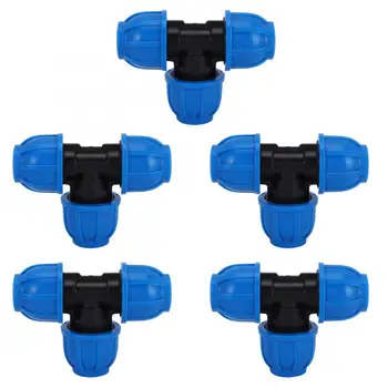 

5Pcs/lot PE Plastic 20mm to Dual 20mm Tee Connector Adapter Water Pipe Fitting Accessories