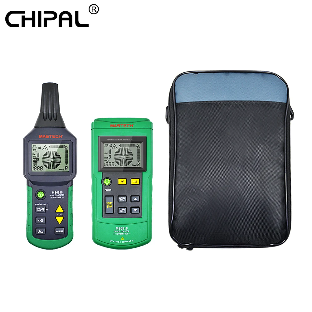 MS6818 Cable Locator Tracker Telephone Network Metal Pipe 12V-400V AC//DC Tester