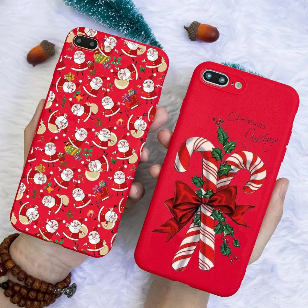 Christmas Matte Cover For iPhone 11Pro XS Max 7 5 5s SE 6 7Plus XR 6PIUS Soft TPU case | Мобильные телефоны и аксессуары
