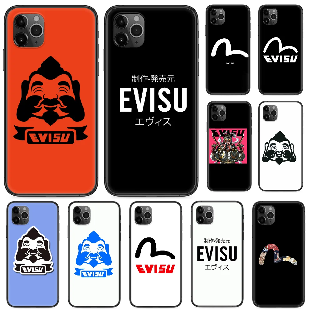 Японский тренд бренд EVISU логотип Чехол для телефона iphone 4 4s 5 5S SE 5C 6 6S 7 8 plus X XS XR 11 PRO