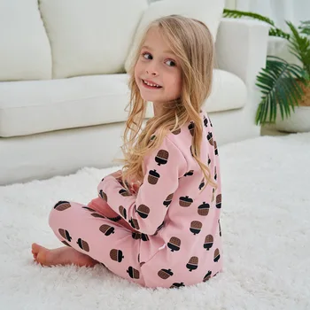 

Girls Pajamas Suit Cartoon Cardigan Children Clothing Set Cotton Baby Pijamas Kids Pyjamas Sets Baby Girl Clothes Kids Pajamas