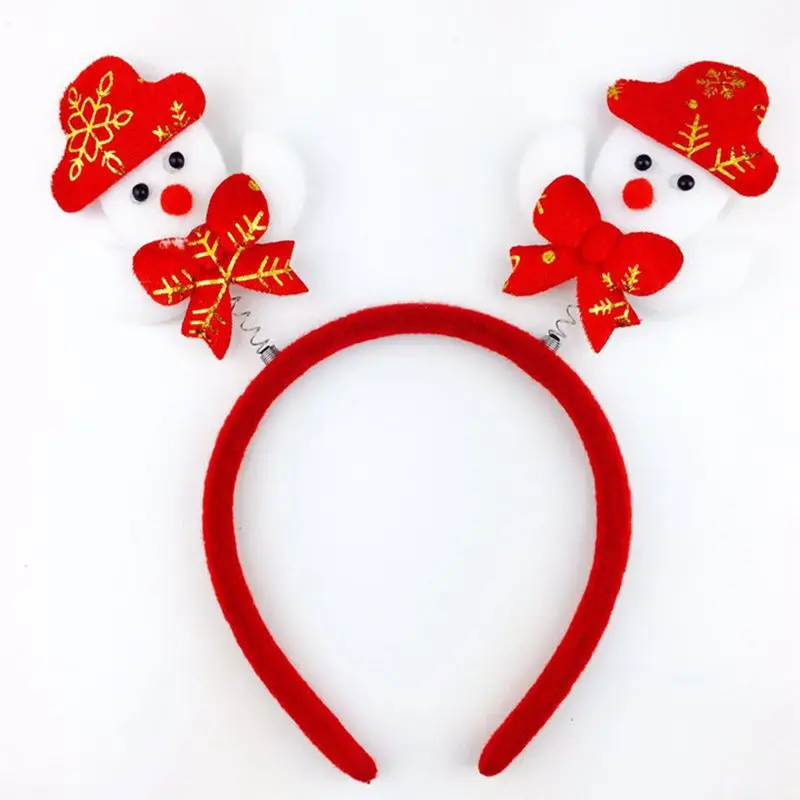 Cute Christmas Theme Headband Santa /Snowman /Deer /Bear/ Glove /Horn Non-woven Kids Head Clasp Xmas Gift Home Decoration