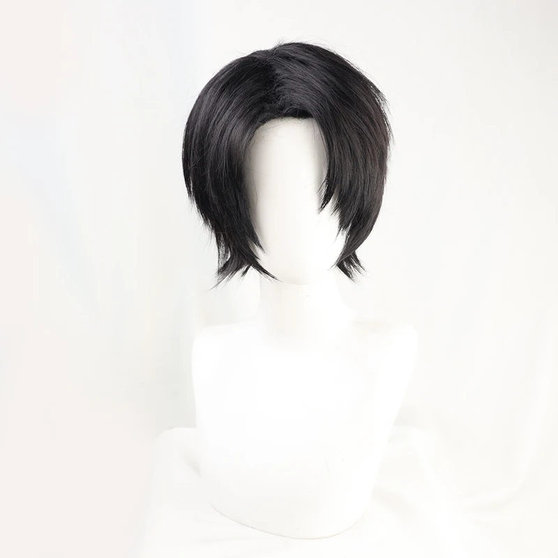 Levi Ackerman Anime Wig Cosplay Attack on Titan Rivaille Black Short Heat Resistant Synthetic Hair Wigs Peruca Pelucas naruto outfits