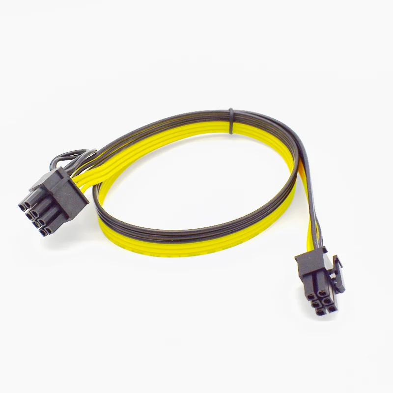 Lingable PCI-E Cable PCIE PCI-Express 6P Male to 8Pin (6+2) Male Graphics Video Card Power Cabo 50CM BTC Extension Miner Mining