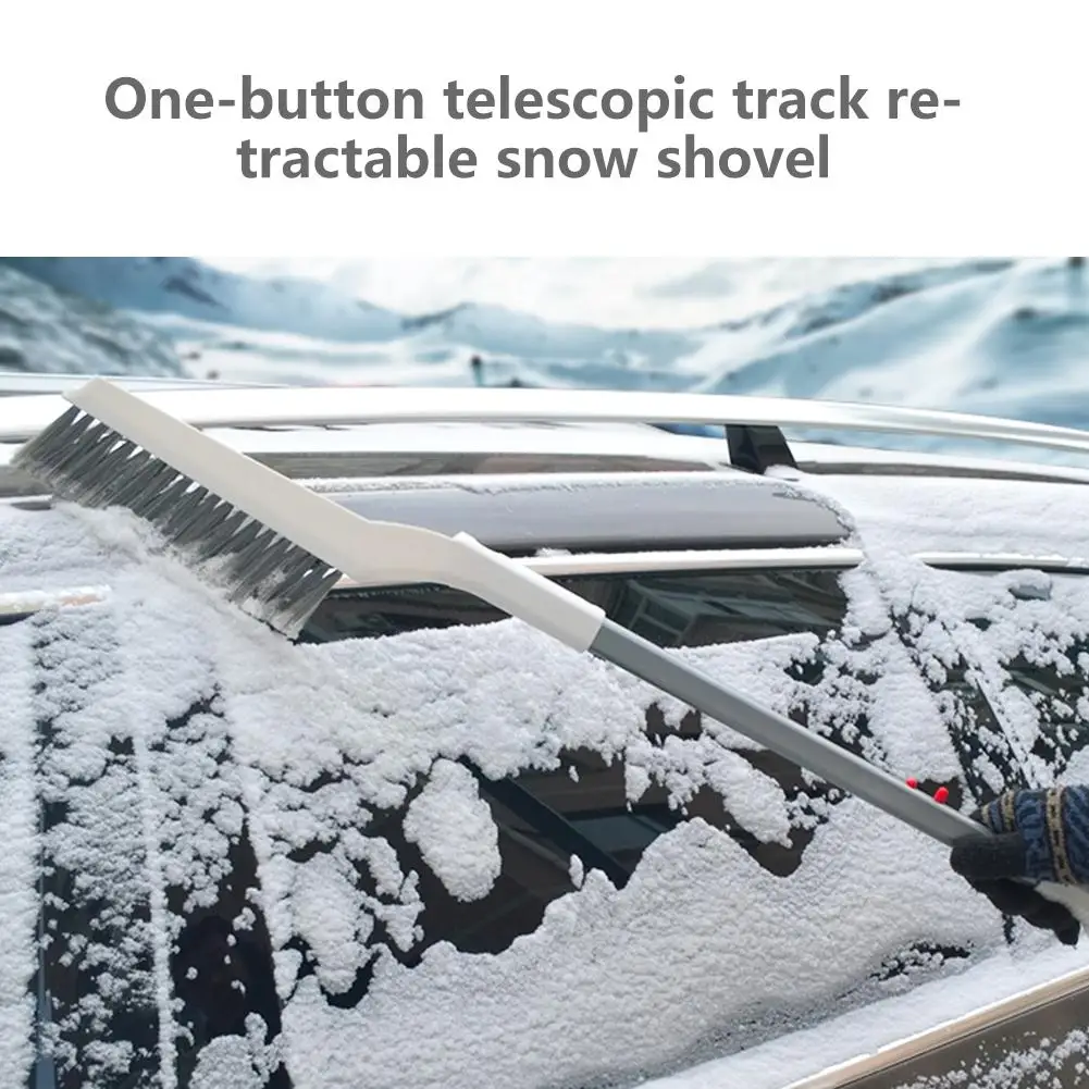 Winter Tools 2in1 Snow Brush Ice Shovel Retractable Winter Vehicle Ice Snow Scraper Multipurpose Car Frost Ice Snow Removal Tool