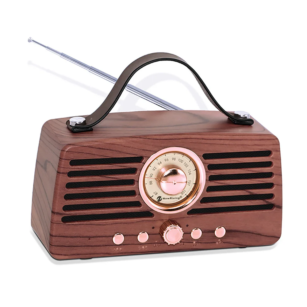 Redwood Grain Портативный звук Bluetooth динамик беспроводной стерео usb зарядка музыкальный плеер наружное радио fm домашний Громкая связь вызов мини ретро - Цвет: Redwood Grain