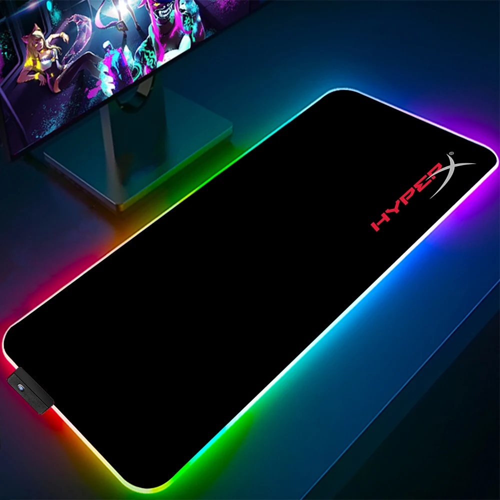 

HyperX RGB Gaming Mouse Pad LED Soft Extra Extended Large Mousepad Gamer Anti-Slip Rubber Base XL PC Computer Keyboard Mouse Mat