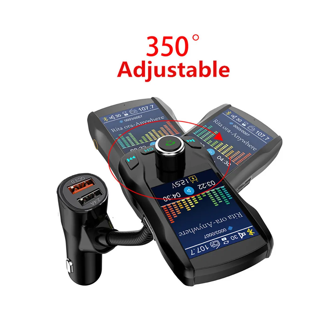 Автомобильный беспроводной Bluetooth передатчик kebidu с двумя USB портами 5 В 350