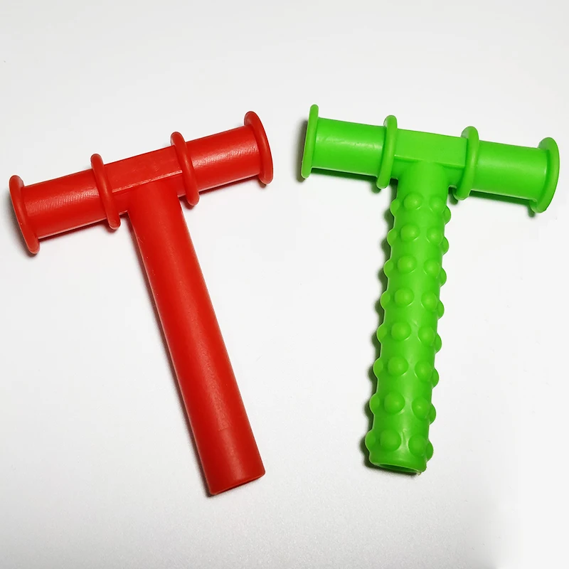 Зеленый зубопрорезыватель для жевательной трубки tuxtutured Oral Motor Biting инструменты детский жевательный Прорезыватель аутизм сенсорные терапевтические игрушки Логопедия инструмент