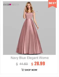 Navy Blue Elegant Women Long Prom Dresses 2020 Ever Pretty Satin A-LIne V-Neck Off The Shoulder Vintage Formal Party Dresses