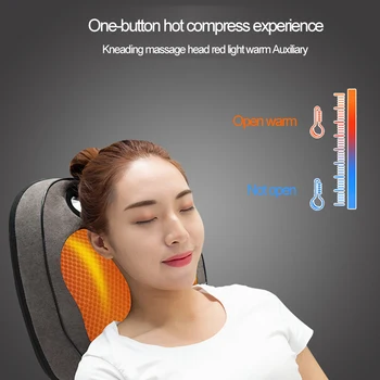 

Electric Hot Compress Massage Pillow Kneading Neck Body Massage Instrument Shoulder Heating Massager Relieve Fatigue Health Care