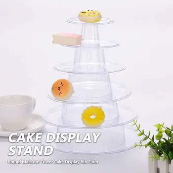 

Cake Stand 6 Tiers Cookies Environmental Macarons Rack Display Rack Plastic Home Pastry Food Desktop DIY Wedding Birthday