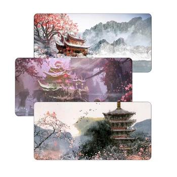 

Art Building Anime Mouse Pad Gamer Large Laptop Rubber Pink Cherry Gaming Mousepad Locking Edge Durable Keyboard Computer Mat
