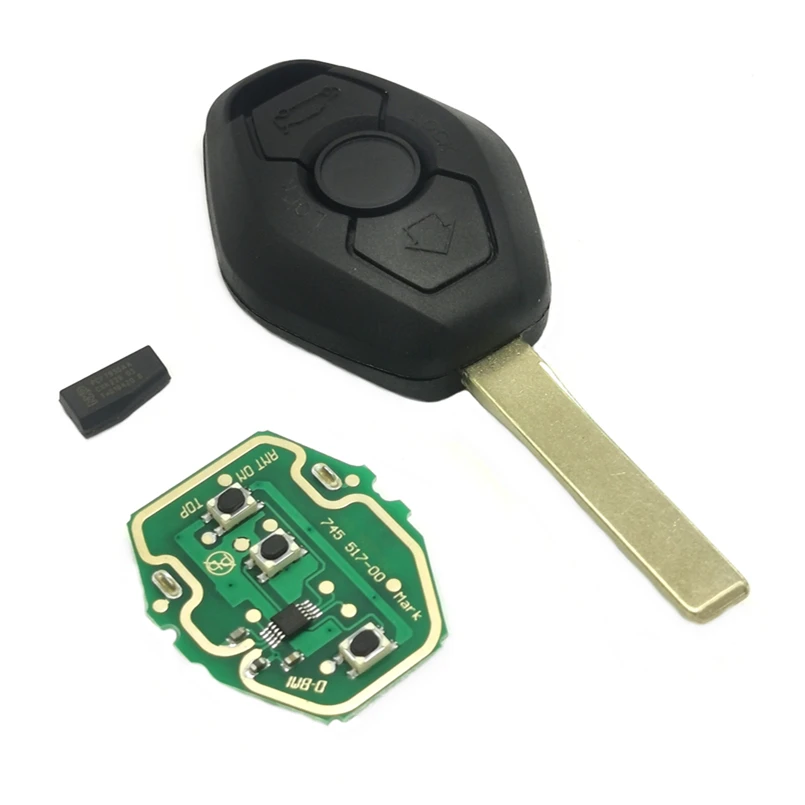 DATONG WORLD CAR REMOTE CONTROL KEY FOR BMW E38 E39 E46 1 3 5 7 SERIES 433 MHZ ID44 CHIP PCF7935 AUTO SMART KEY WITH LOGO