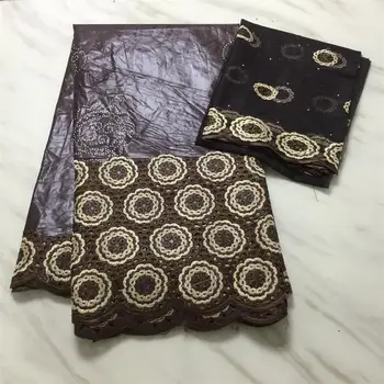 

New Bazin riche getzner 2019 high quality lace latest jacquard brocade fabric bazin brode lace fabric for wedding 5+2yards/lot