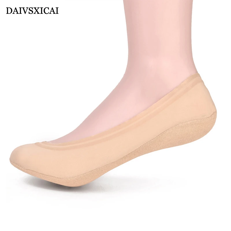 4 пара/лот = 8 шт. летние незаметные женские носки с закрытым носком Модные Нескользящие короткие женские носки из шелка и силикона