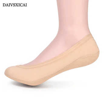 

4Pair/lot=8pieces Summer Shallow Mouth Female Invisible Socks Ice Silk Silicone Non-Slip Fashion Short Women's Socks