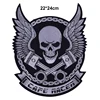 Embroidery Patches For Jacket Backing, Punk Motorcycle Embroidery Skeleton Biker Badge Scrapboking ► Photo 2/5