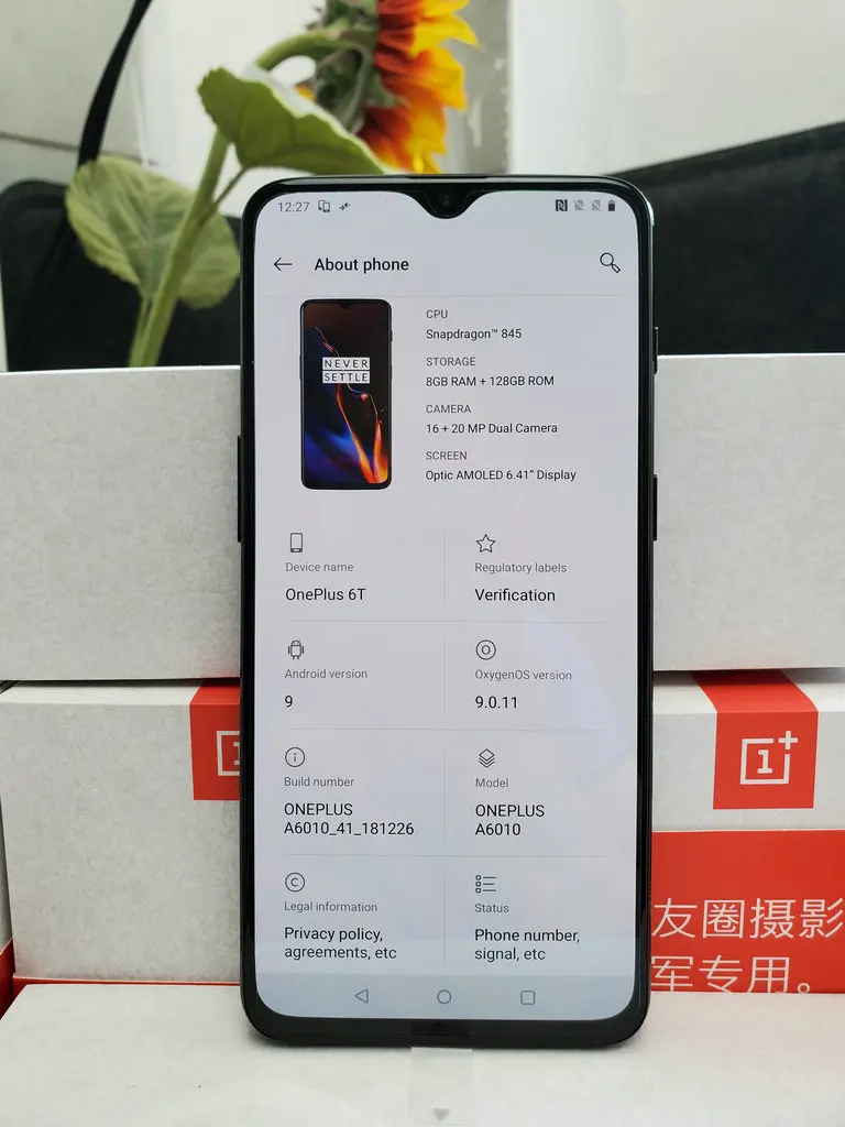 oneplus top model phone CN VersionGlobalROM Oneplus 6T A6010 Mobile Phone 8GB RAM 128GB ROM Snapdragon 845 Octa Core 6.41" Dual Camera Screen Unlock NFC oneplus cellphones