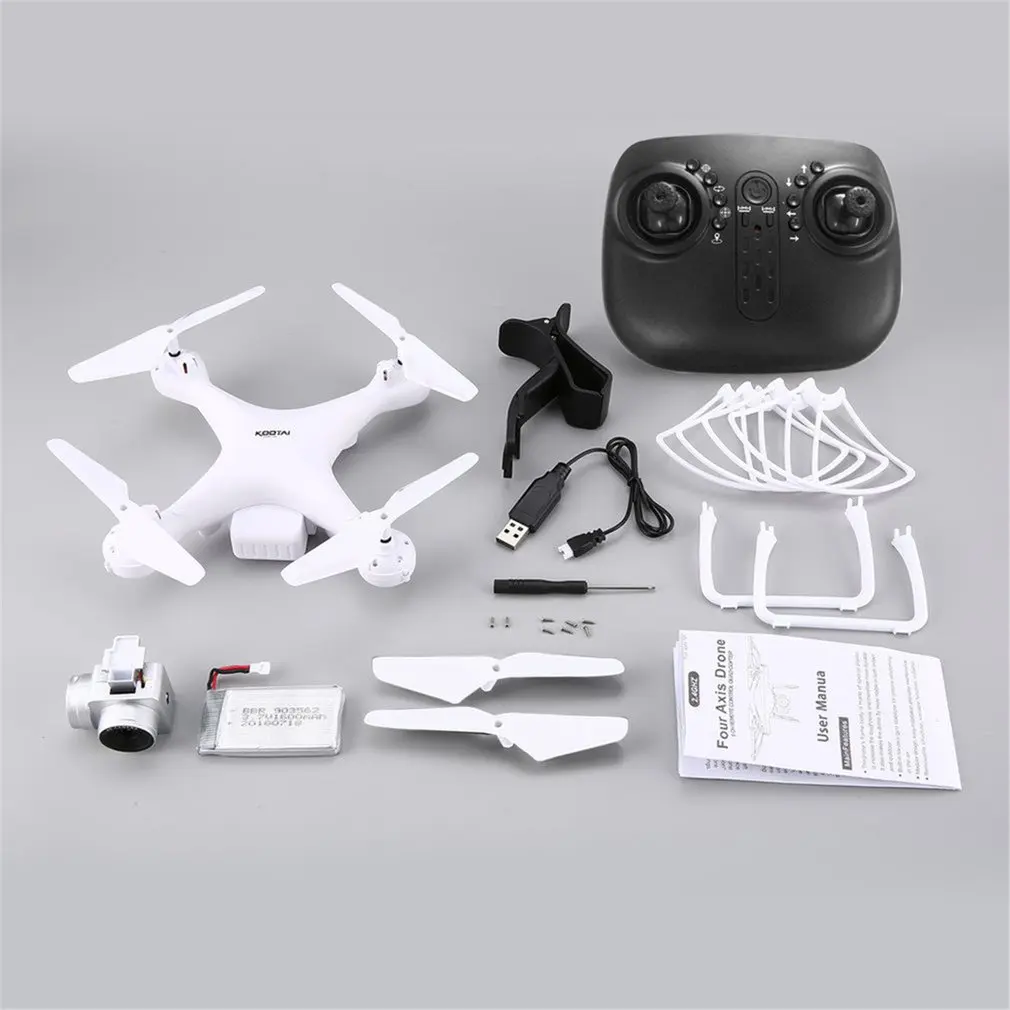 

KOOTAI X180 2.4G FPV RC Quadcopter Drone UAV with 0.3MP Camera Altitude Hold Headless Mode 3D-Flip 18mins Long Flight RC Drone