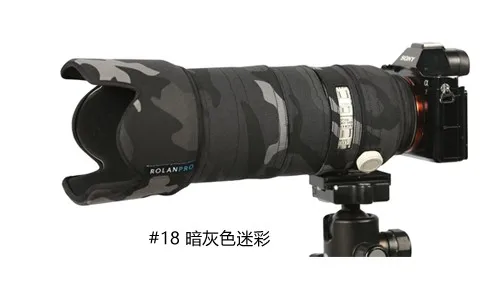 Линзы rolanpro камуфляжное пальто дождевик для sony FE 70-200 мм f/2,8 GM OSS объектив защитный чехол для sony SLR объектив камеры - Цвет: Number 18 colour