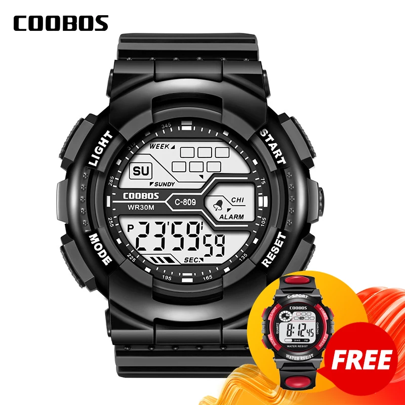 Часы мужские цифровые в стиле милитари спортивные водонепроницаемые Роскошные