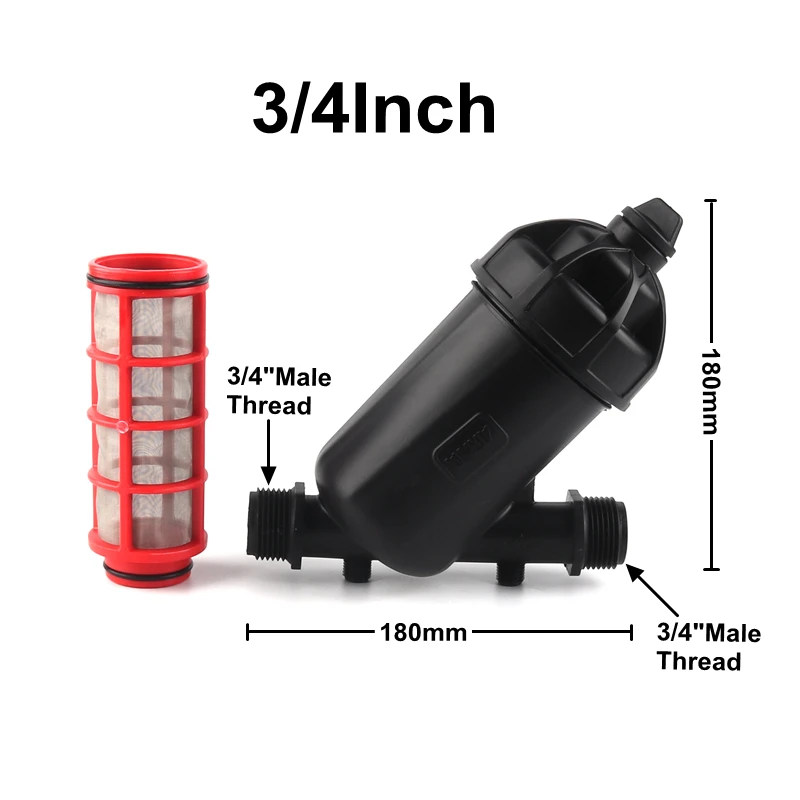 1 шт. 3/" 1" дисковый фильтр наружная резьба экранный фильтр садовый полив металлический сетчатый фильтр 120 сетка капельный оросительный фонтан инструменты - Цвет: 3l4inch Screen