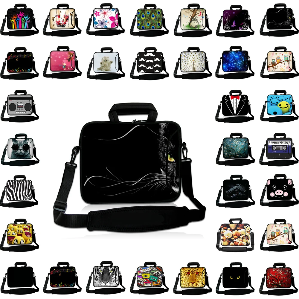 Computer Accessories Neoprene 10 12 13 14 15 16 17 Inch Notebook Laptop Messenger Handle Briefcase For Macbook Air New 13.3 2020